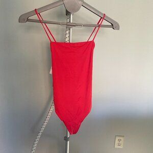 Wilfred Free raspberry pink cross back bodysuit NWT